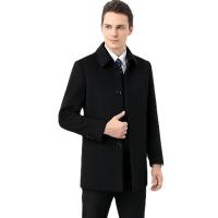 China Stylish and Sustainable Middle-Aged Double-Sided Woolen Cashmere Coat for Men's Business on sale