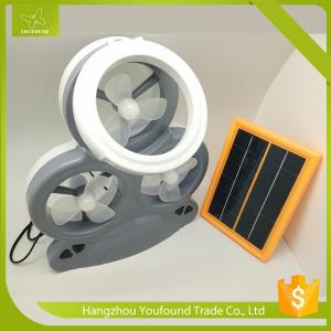 China AX-3MF LED Light 3 Mini Fans Rechargeable Solar Chargeable Mini Table Fan supplier