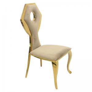 China Stainless Steel Frame Padded Dining Room Chairs Modern Marble Dining Room Furniture supplier