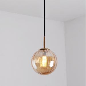 Colorful Modern Glass Globe Pendant Light For Dinning Room