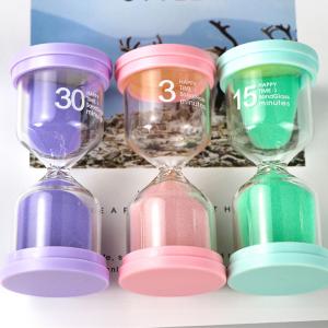 China Decoration Small Hourglass Shower Timer Green Blue Purpel Pink Color supplier