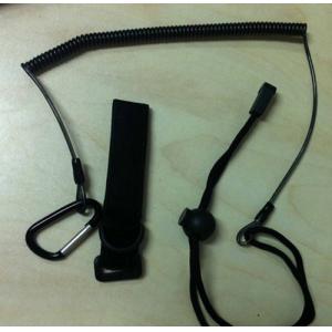 China Carabiner quick release tool coil lanyard w/fabric nylon cord&velcro strap used anti-lost supplier