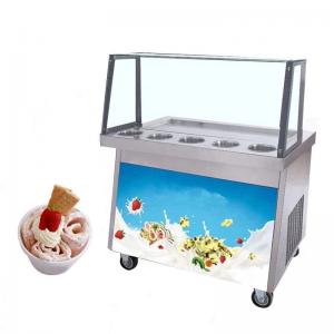 Thai Square 1000W Rolled Ice Cream Maker Yogurt Maker Machine With Scraper