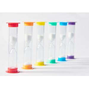 China Risk Board Game Accessories / ABS PVC Gloss Plastic Sand Timer Hourglass 25*86mm supplier