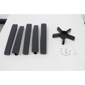 China 65mm high disassemblable office chair base is made of iron welded into shape, with 700n diameter black five-star feet wholesale