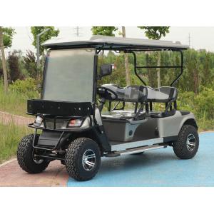 China Black 4 Seater Golf Cart 80km Range Customizable Color With Off-Road Tires supplier