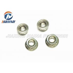China Stainless Steel 304  Plain Color Serrated Hex Flange Nuts for Pipe Connections supplier