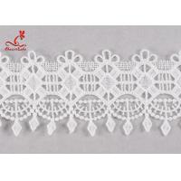 China Fancy 5cm Fancy Water Soluble Flat Lace Trim With Embroidered Patterns For Clothing on sale