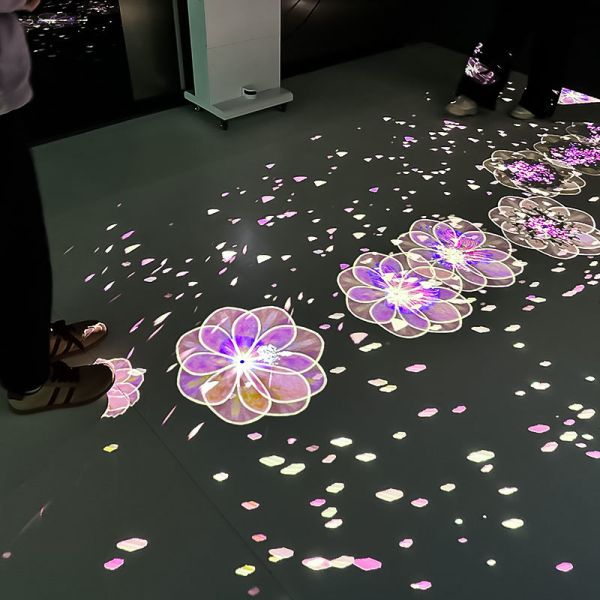 Mobile Interactive Floor Projection System with 4000 Lumens Brightness and Multiplayer Operated Interactive Experience