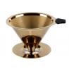 Standard Stainless Steel Cone Coffee Filter Titanium Coated Gold Pour Over Cone