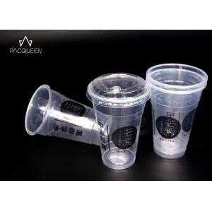 China Light Cold Drink Plastic Takeaway Cups With Lids Moisture Resistant supplier