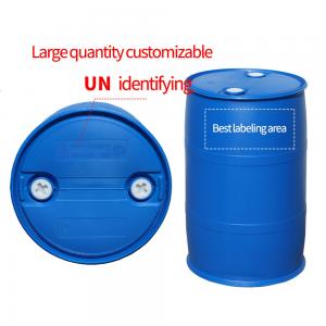 Open Top 200L Black Plastic Barrel Drum With Lid For Chemical Waste Disposal