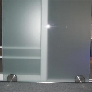 China Frosted Frameless Sliding Glass Barn Door Interior With Hardware Kit And Door Handle supplier