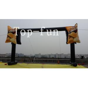 China PVC tarpaulin black  inflatable led light advertising arch,water proof and fire retardant supplier
