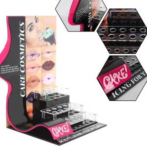 Lipstick Acrylic Nail Polish Display Stand For Shop Rack Metal Cosmetics Retail