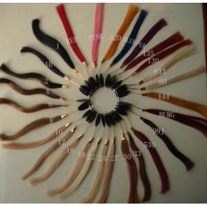 Natural Brown Human Hair Color Ring / Hair Colour Chart 10cm - 15cm