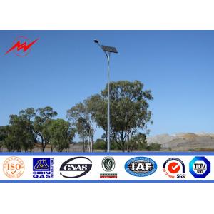 Outdoor HDG12m Street Light Poles Powder Coating 15 Years Warranty Time