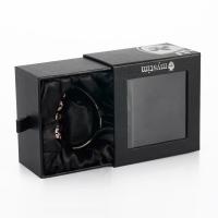 China Custom Design Luxury Black Drawer Satin Lined Gift Paper Box For Bracelet on sale