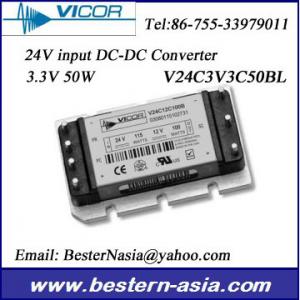 China Vicor Power Supply 3.3V 50W DC-DC Converter: V24C3V3C50BL input 24V supplier