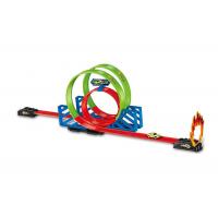 Kids Track Racer Racing Car Set Pull Back And Go With 3 Loops Hot Wheel Style