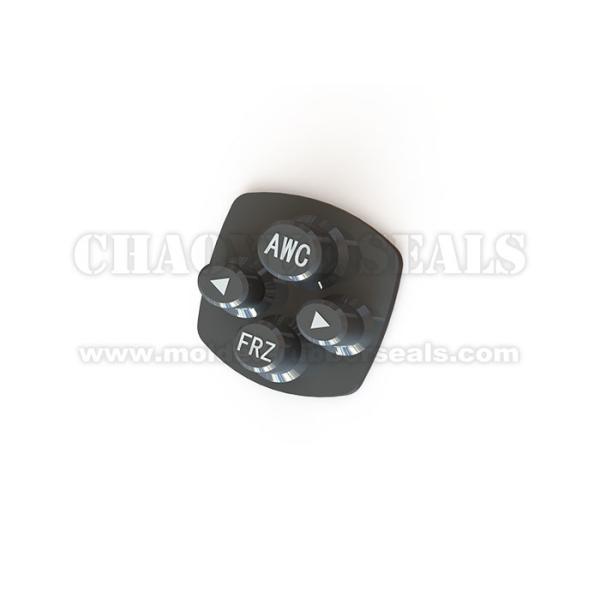 4 Button Position Silicone Button Black Color Sand Blasted For Manual Oprated Handle