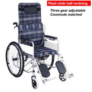 Extra Wide 24" 200kg Lightweight Foldable Wheelchair Aluminum Alloy