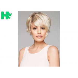 China New Arrival Sale Popular Light Blonde Synthetic Natural Look Short Wig supplier