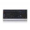 IP65 Black Marine Keyboard Backlit Vandal Resistant Stainless Steel Rugged