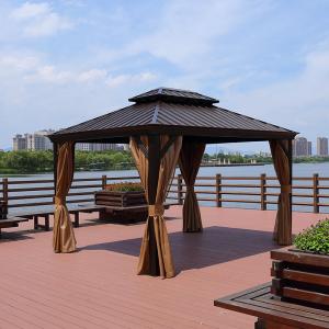 China Garden Party Double Polycarbonate Roof Gazebo Rust Proof supplier