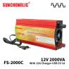 China 2000W修正正弦波オフグリッドソーラーインバーター、充電器付き、DC 12V to AC 220V wholesale