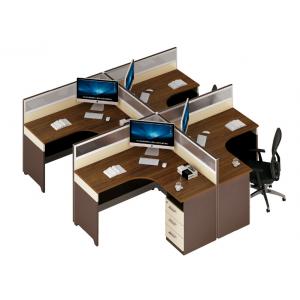 China modern 4 seater melamine office cubicle workstation table furniture supplier