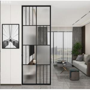 China Light Luxury Stainless Steel Glass Screen Partition Wall Tempered Simple Dining Room supplier