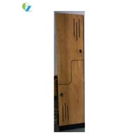 China Elegent New Design Z Shape Door Wooden Material Locker White & Natural Oak on sale