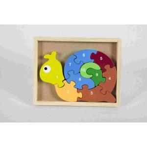 China Eco Friendly Soild Wood Number Snail Puzzle Game For Nature Home / Classroom supplier