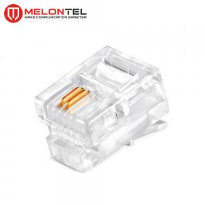 China MT-5050 RJ11 Modular Plug Gold Plated 4P2C RJ11 Cat3 Male Plug For Telephone Outlet supplier