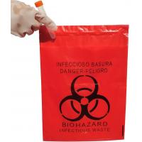 China LDPE Stick On Biohazard Disposal Bags , Medical Waste Disposal Bags on sale
