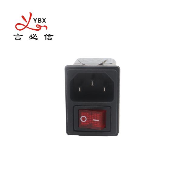 0.4mA Low Leakage Current IEC Inler Filter With Switch 1A,3A,6A EMI Filter