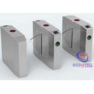 SUS 304 RFID Card Reader Flap Barrier Gate Access Control Fingerprint Access Control Flap Turnstiles