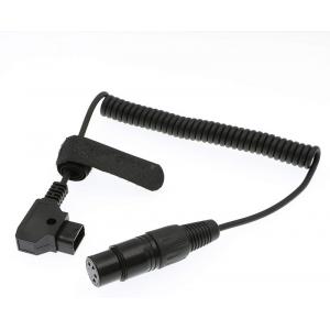 XLR 4 Pin Female To D Tap Coiled Power Cable For Practilite 602 DSLR Camcorder Sony F55 SXS Camera