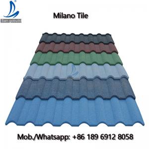 China San-gobuild Storm Resistance 0.4 mm Milano Tile Zinc Aluminum Corrugated Roofing Sheet for Nigeria supplier