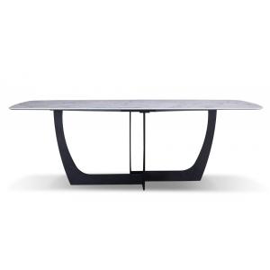 Ceramic Marble Top Counter Height Dining Table Set With Metal Base