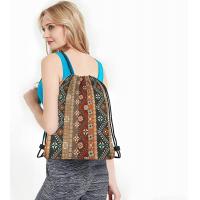 China Boho Floral Drawstring Bag Backpack Bohemian Style Tribal Art Batik Seamless Pattern on sale