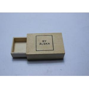 China Handmade Wood Gift Packaging Boxes , Slide Lid Small Wooden Match Boxes supplier