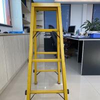 China FRP Fiberglass Step Ladder Yellow 10ft 6ft Fiberglass Ladder on sale