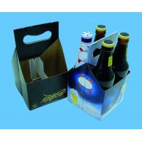 China Corrugated 4 Bottle Cardboard Wine Carrier Flexographic Printing Matt Lamination on sale