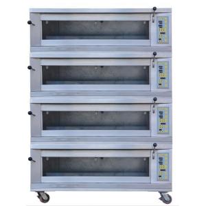                  Commercial King Tier Oven 4 Deck 12 Trays Pizza Snack Machines Baking Equipment Electric Deck Oven             