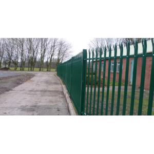 Powder Coated Green Color Metal Palisade Fence Park 6 Feet High