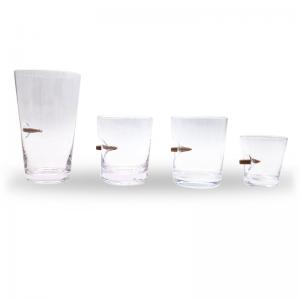 China 260ml Inlay Bullet Whiskey Personalized Glass Cup For Tableware Bar Drinking supplier