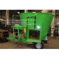 China Stationary Feed Mixer For Farm Animal Feeding Mixing Vertical Green Color on sale