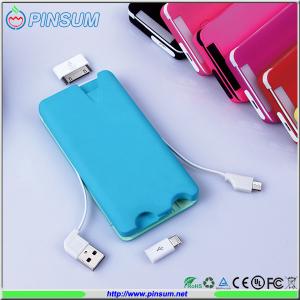 China 2015 newest credit card power bank 6000mah with all smartphone connectors supplier